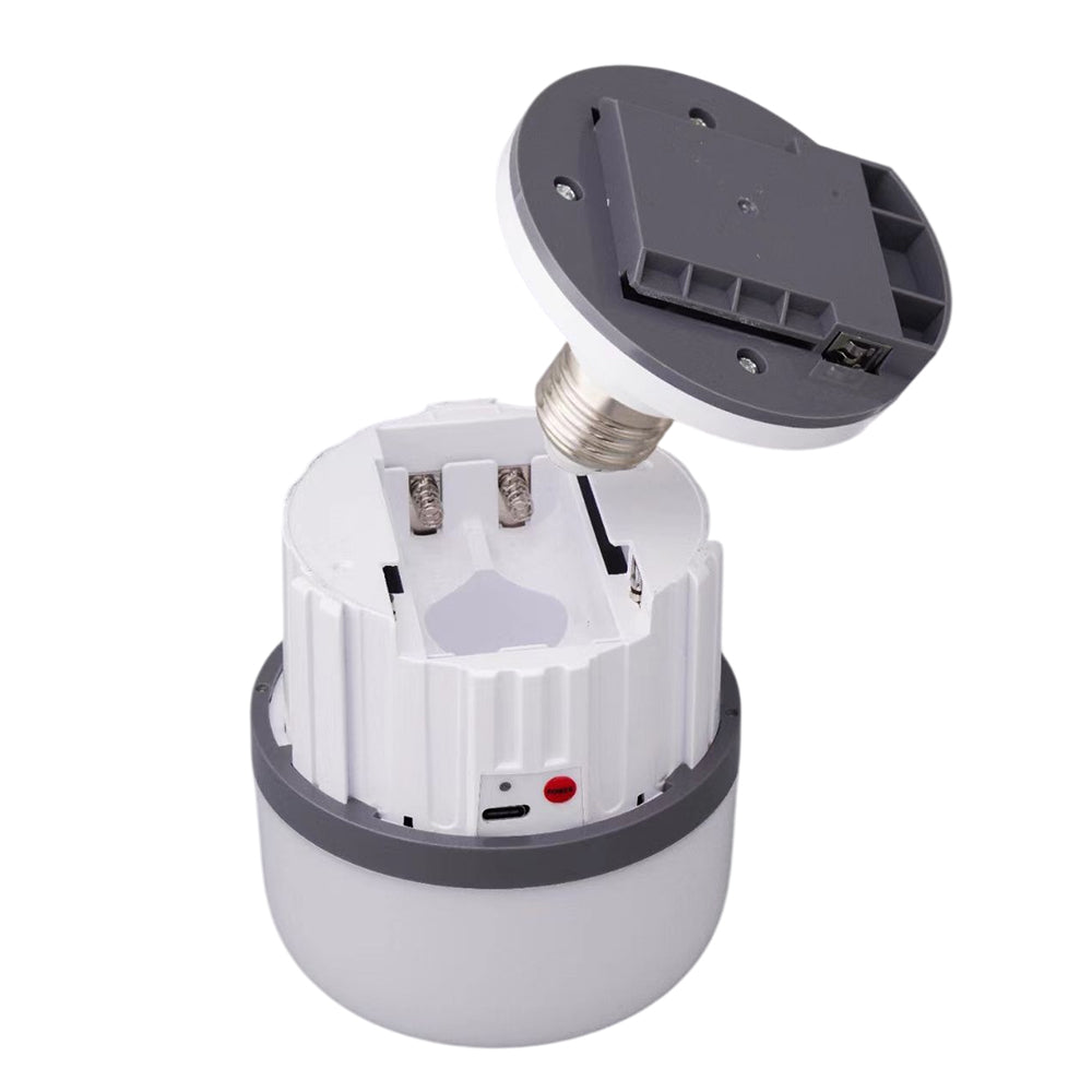 Foco Lámpara LED de Emergencia Recargable E27 Portátil USB 3000mAh Con Gancho S2244