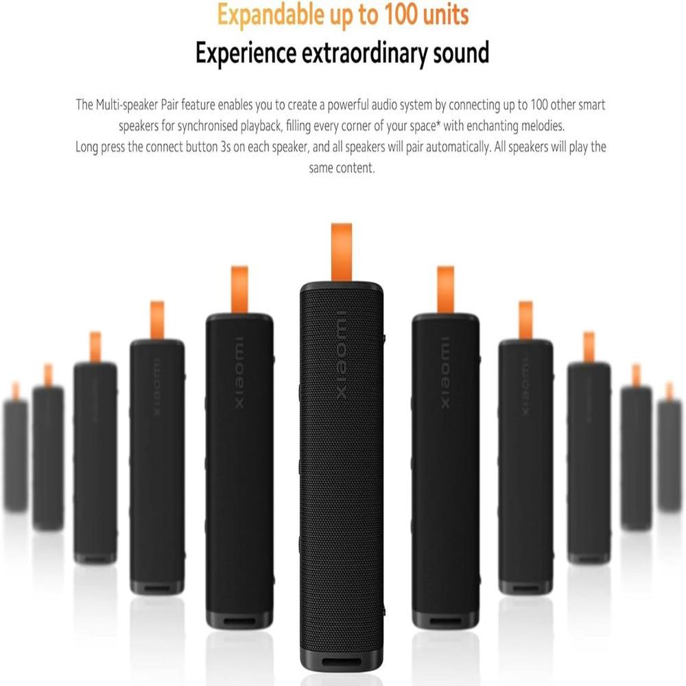 Parlante Bluetooth Portátil Xiaomi Sound Outdoor 30W IP67 Acuático Batería 12H Negro S2225