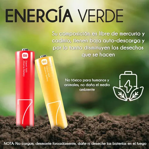Pack de Pilas Alcalinas AAA Xiaomi LR03 1.5V Multicolor (10 Unidades) S2125