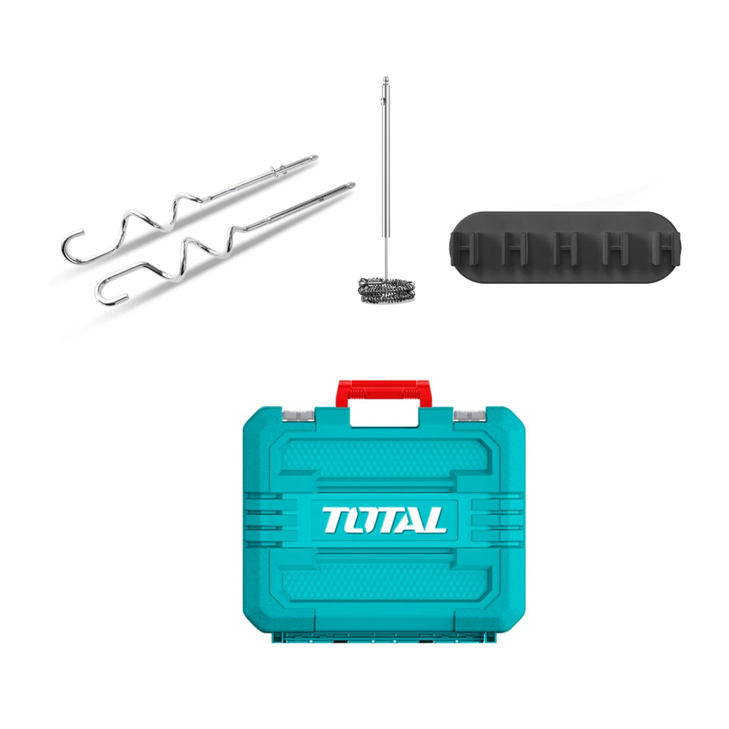 Set de Batidora Inalámbrica 16V TOTAL 7 Velocidades Pantalla LED Batería 2.0Ah Cargador y Maletín M16 S2309