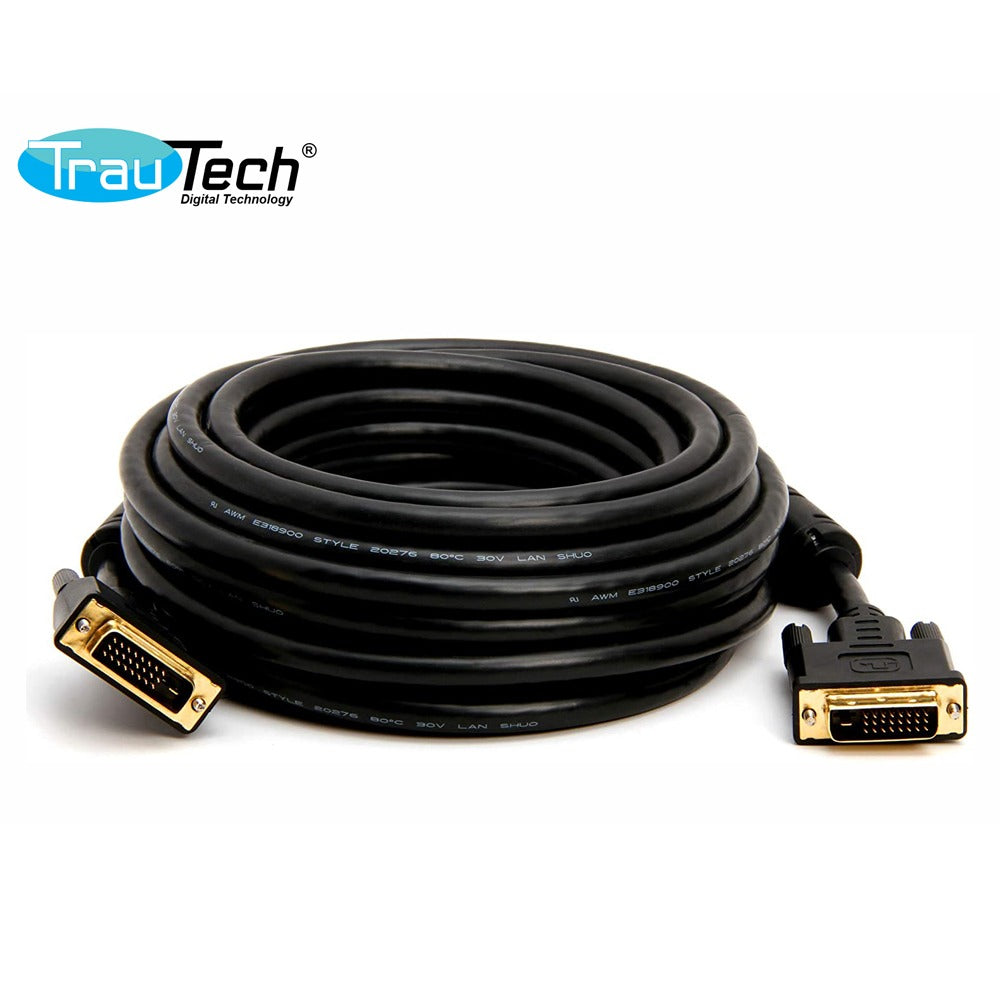 Cable Dvi a Dvi 3 Metros 24+1 Pines Monitor Trautech pvc doble filtro S1210