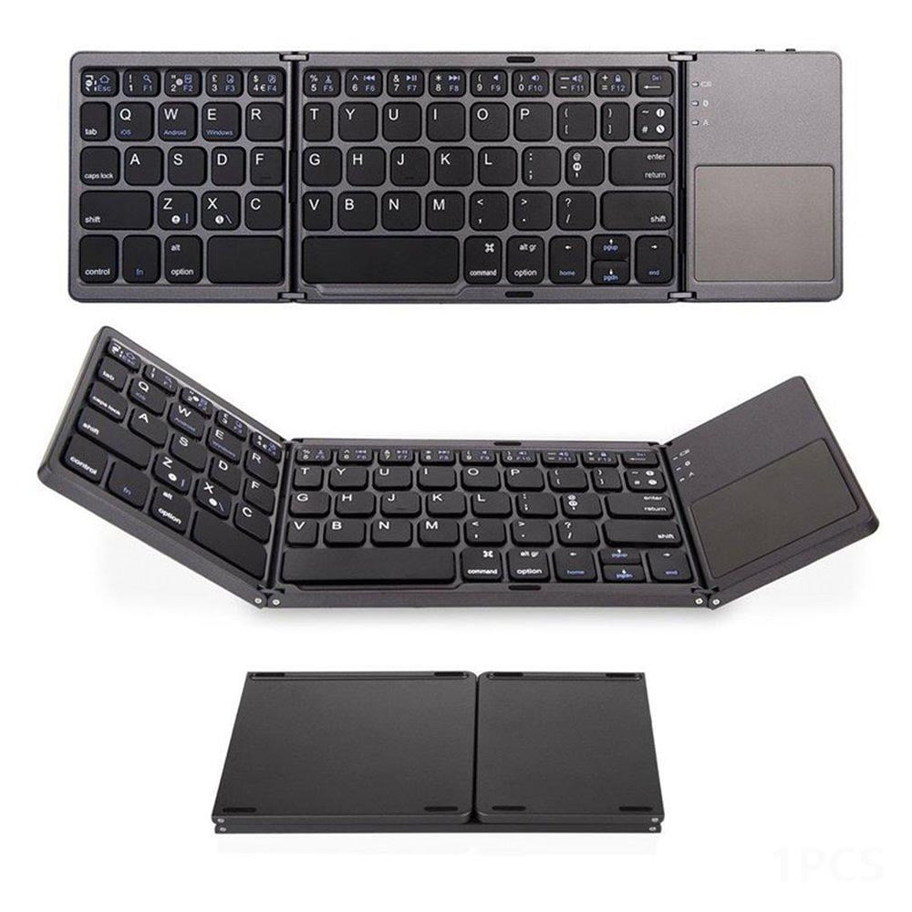 Mini Teclado Inalambrico Bluetooth plegable con touch pad delgado ios S0203