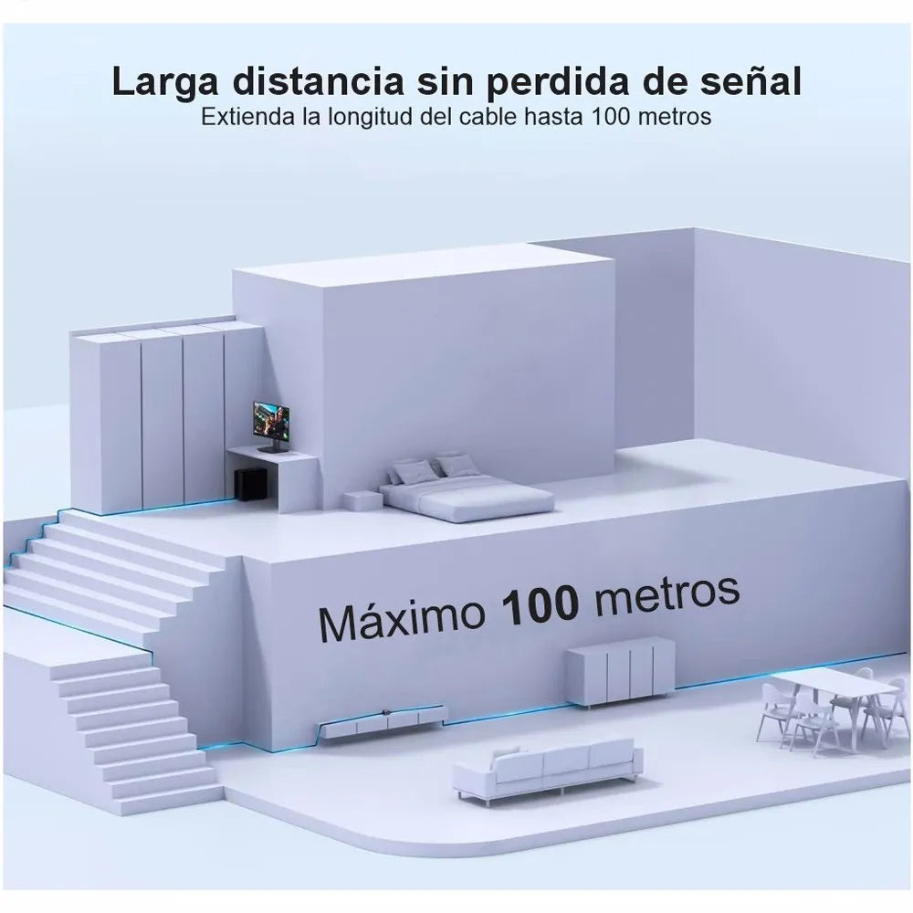 Union Empalme Rj45 Extiende Cat 8 40Gbps Hasta 100mts Red S1137