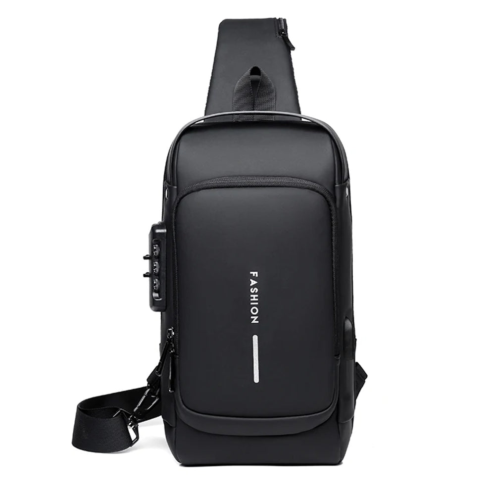 Morral Antirrobo con Clave Bolso de Hombro Multi Bolsillo Negro S1598
