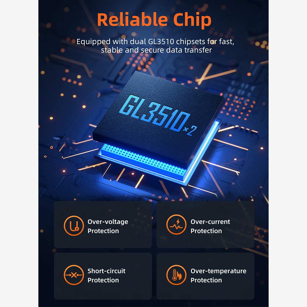 Hub USB 3.0 de 7 Puertos CABLETIME con Interruptores Individuales LED Cable Largo de 1 Metro Alimentación Auxiliar USB-C 5V y Doble Chip GL3510 para PC y Laptop S2361