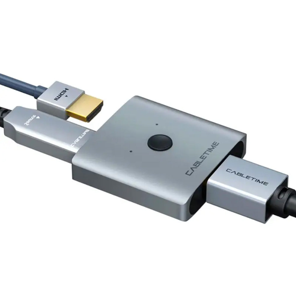 Switch Conmutador HDMI 2.0 Bidireccional 1 Entrada 2 Salidas / 2 Entradas 1 Salida 4K a 60Hz CABLETIME S2171