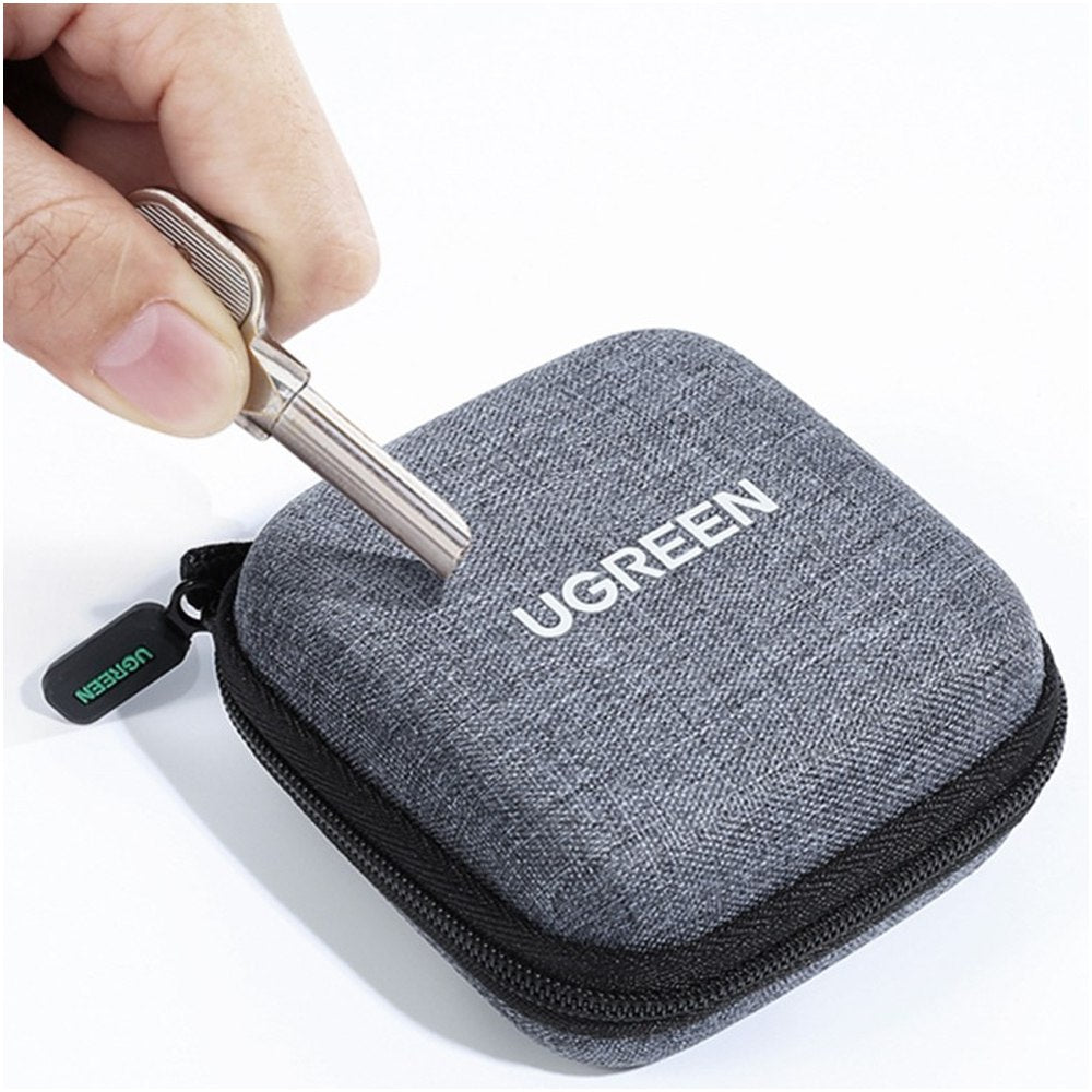 Estuche Funda UGREEN Portatil Para Audifonos Cables Eva Gris S1522