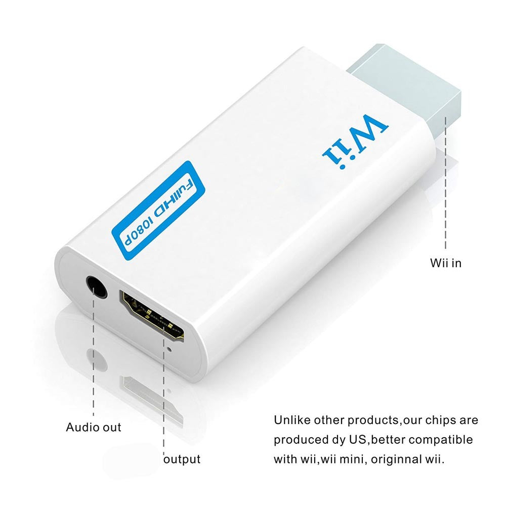 Convertidor Wii a HDMI FULL HD 1080P 3.5mm adaptador S1225