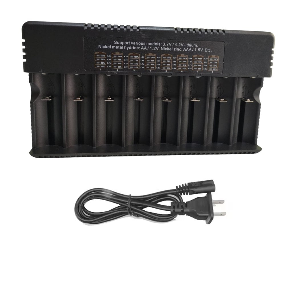 Cargador de pilas baterías recargables 8 puestos AA AAA 18650 26650 S1588