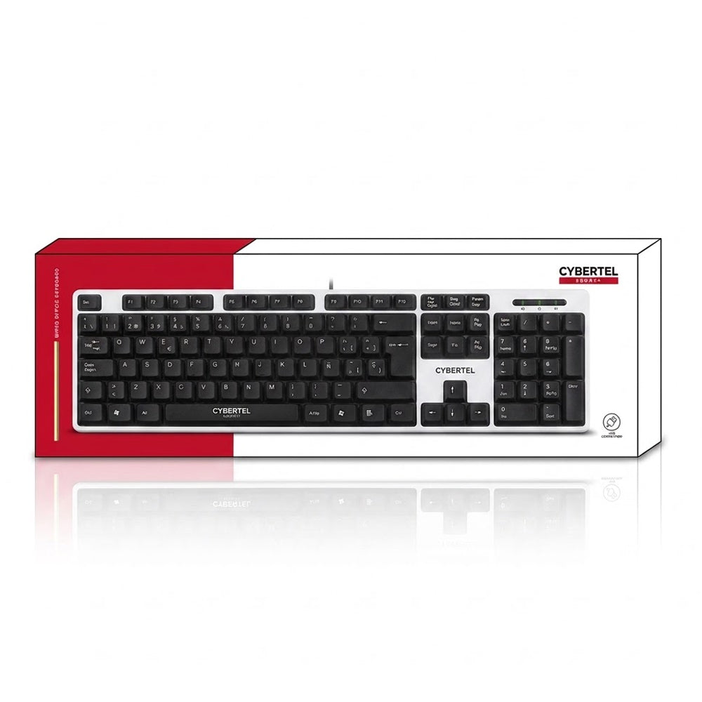 Teclado Multimedia USB Cybertel Ebony+ Negro Waterproof UV Teclas Semi Curvas CYB K105+ s2241