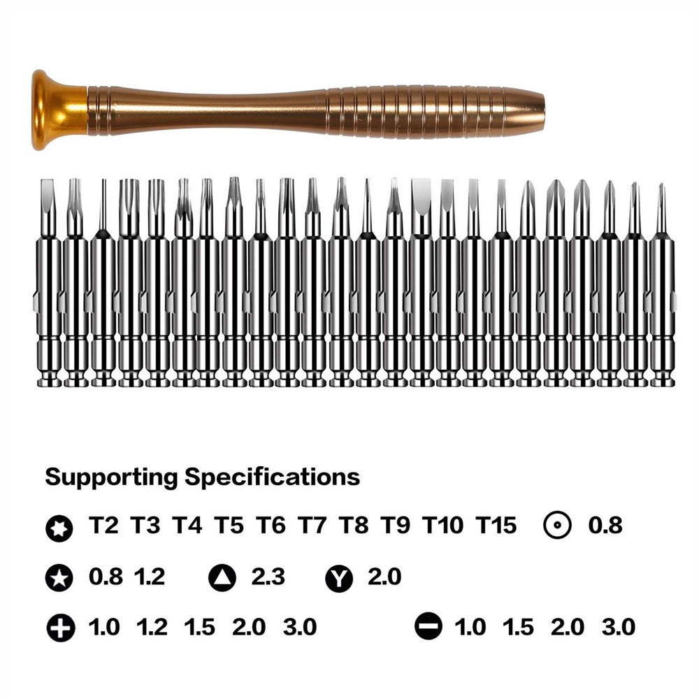 Set Destornillador 24 Piezas TRAUTECH precisión 24 en 1 Bolsillo S1198