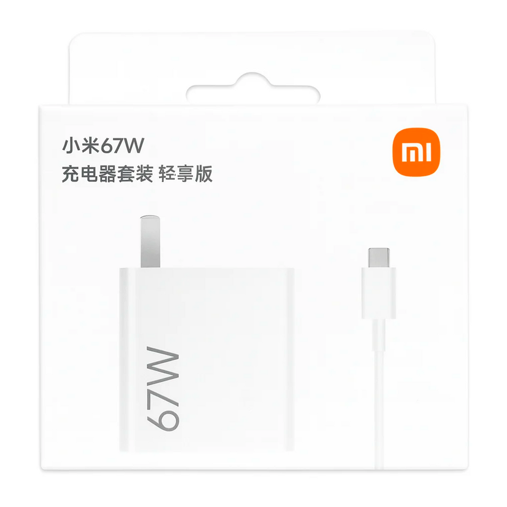 Cargador Xiaomi 67W Turbo Charge con Cable USB-A a USB-C Adaptador Original de Carga Rápida S2044