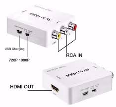 Convertidor Adaptador AV RCA a HDMI 1080p Full HD Video Blanco S0067