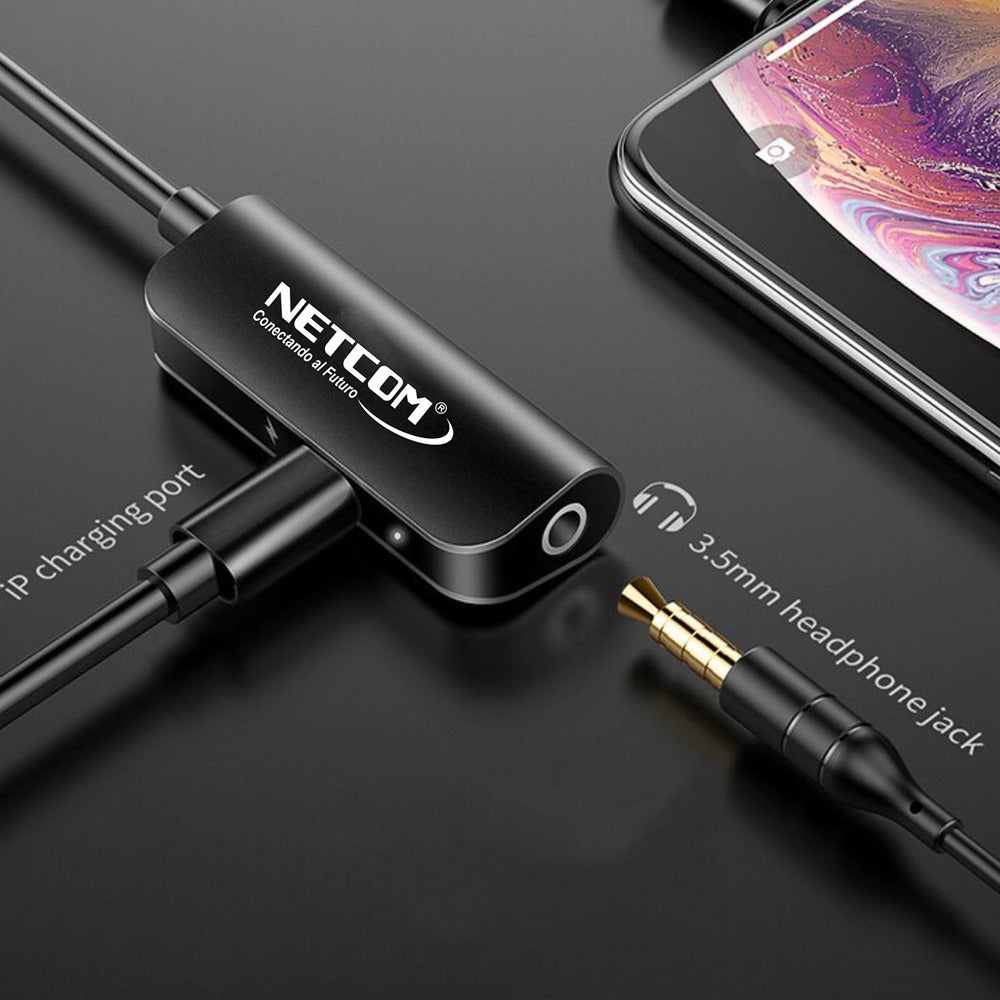 Cable Adaptador 2 en 1 LIGHTNING a JACK 3.5mm Audio y Carga S1135