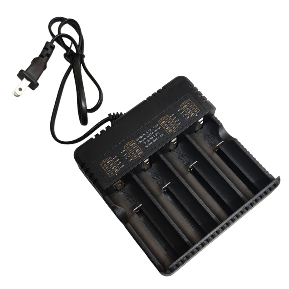 Cargador de pilas baterías recargables 4 puestos AA AAA 18650 26650 S1587