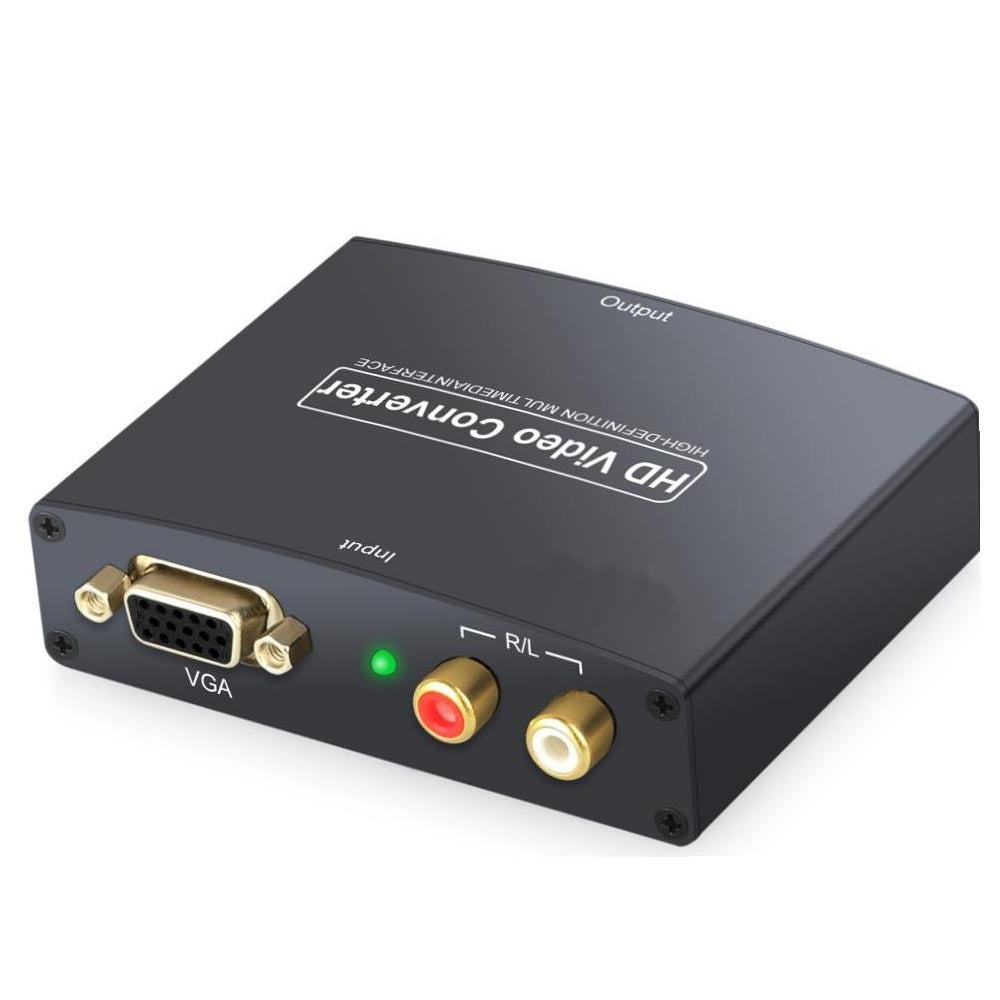 Convertidor VGA a HDMI metálico con audio activo S1226