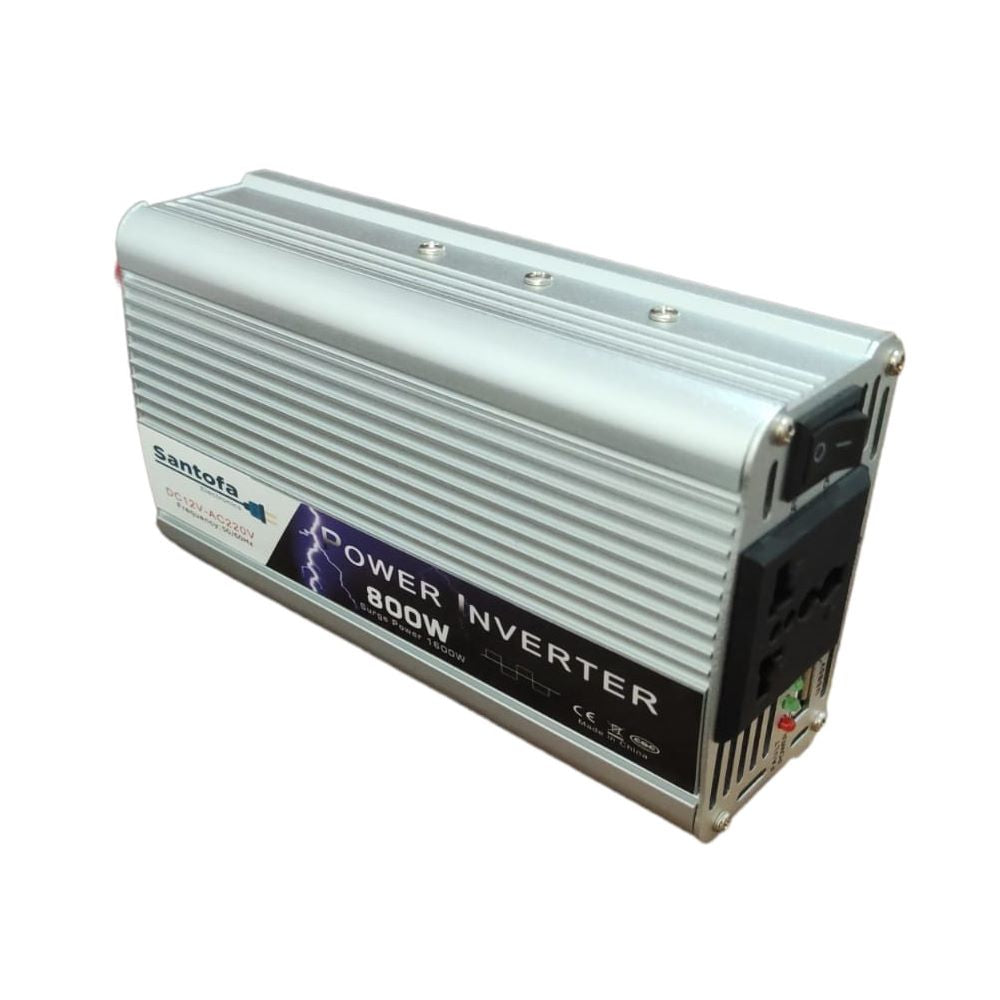 Inversor de Corriente 12V a 220V | 800W - 1600W Pico | USB SANTOFA S1327