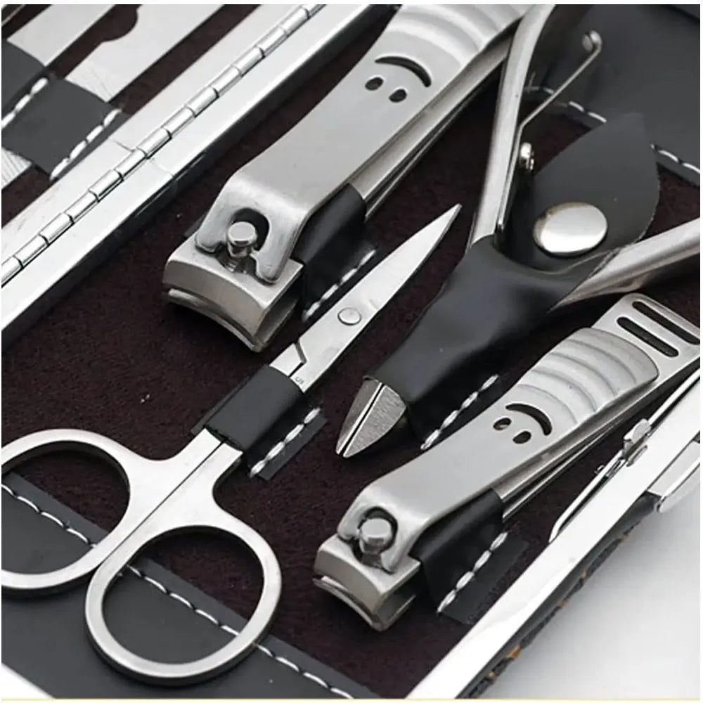 Set Manicura Pedicura Acero Inoxidable 12 Piezas Cortaúñas M S1477