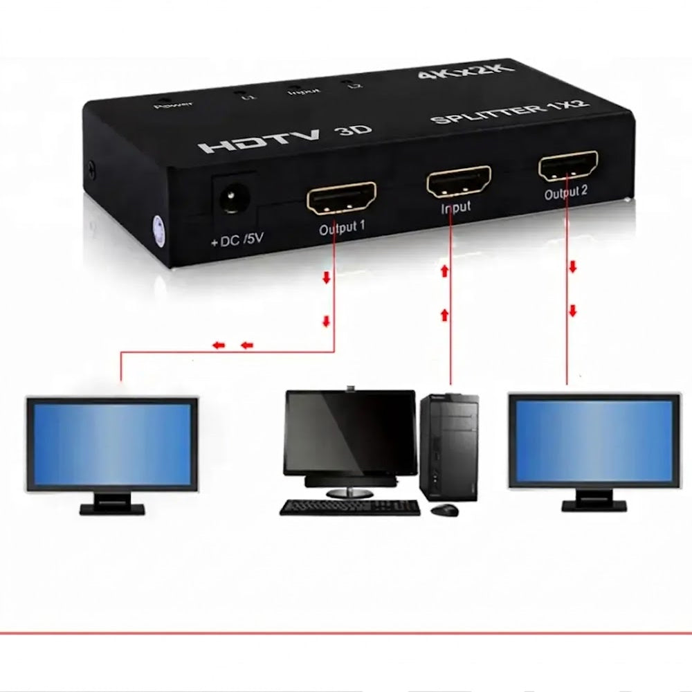 Splitter HDMI 1x2 Puertos Ultra HD 4K x 2K con Soporte 3D 2 puertos S2164