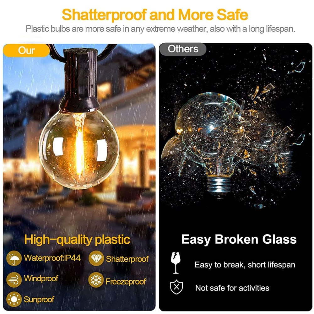 Guirnalda 25 Bombillas 15 metros LED Vintage Jardin Fiestas exterior S0780