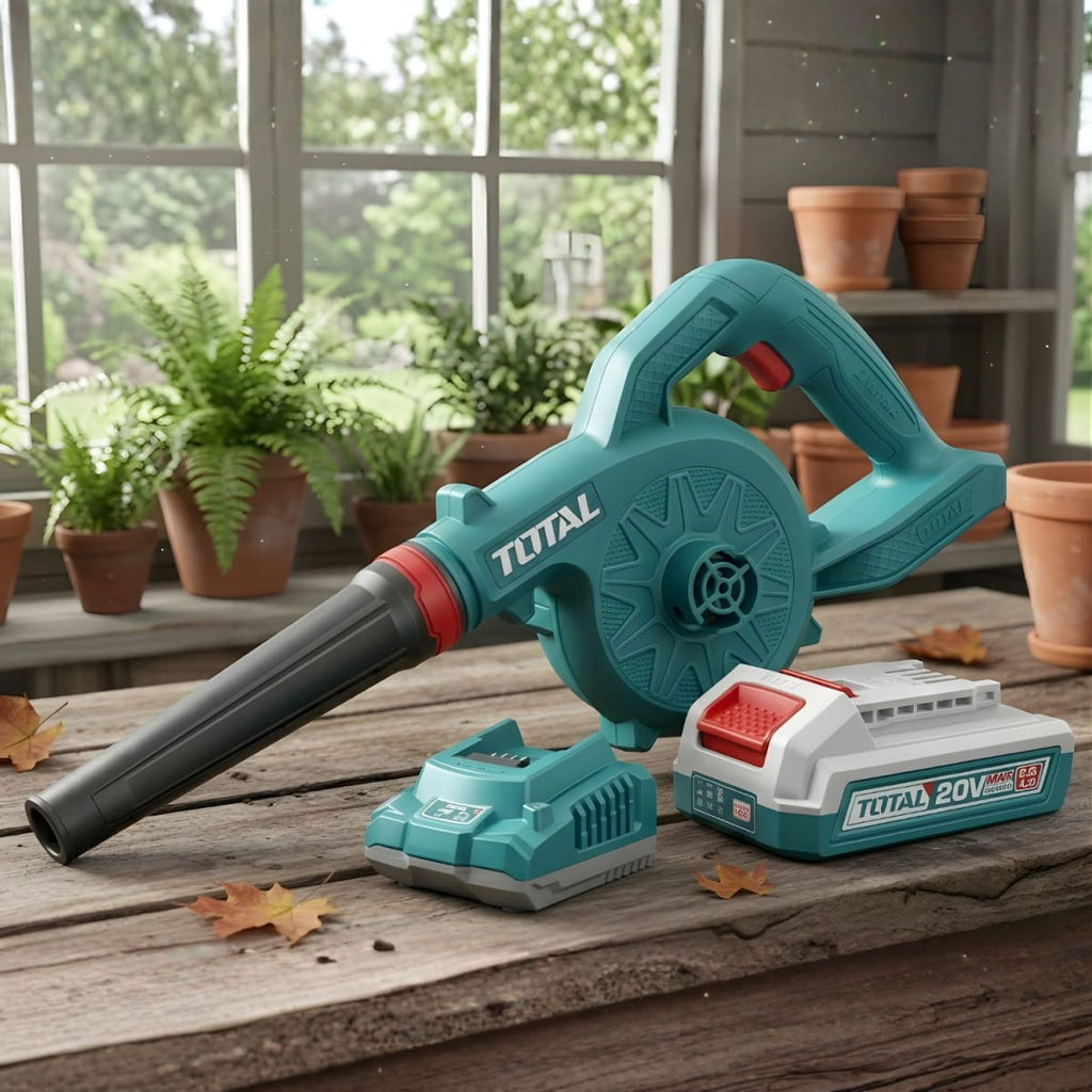 Sopladora Inalámbrica 20V TOTAL 18000 RPM 2.7 m³/min con Batería 2.0Ah y Cargador Plataforma P20S TABLI20781S2317