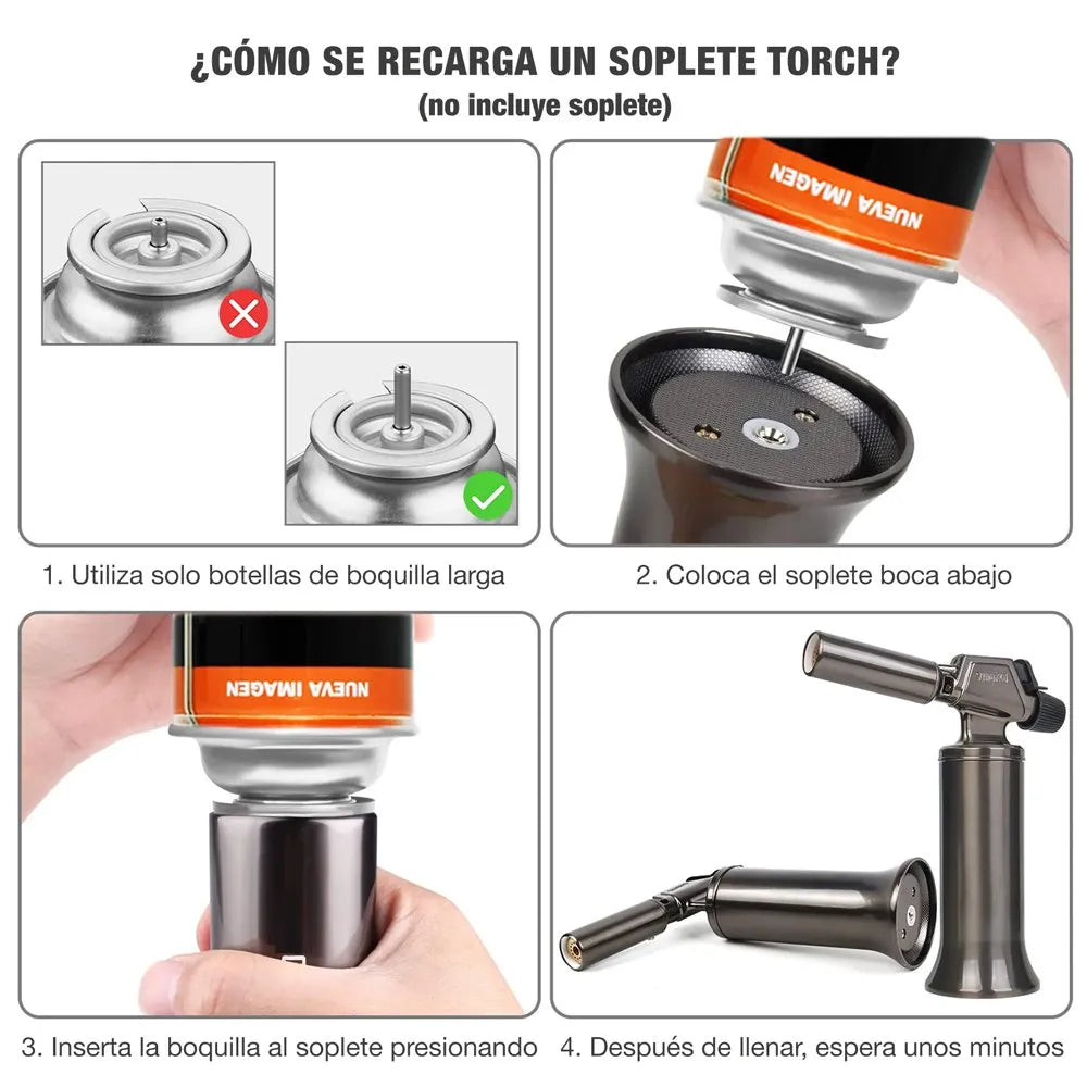 4 Gas Butano FIX Ultra Refinado Recarga Todo Tipo Encendedores Soplete S1737