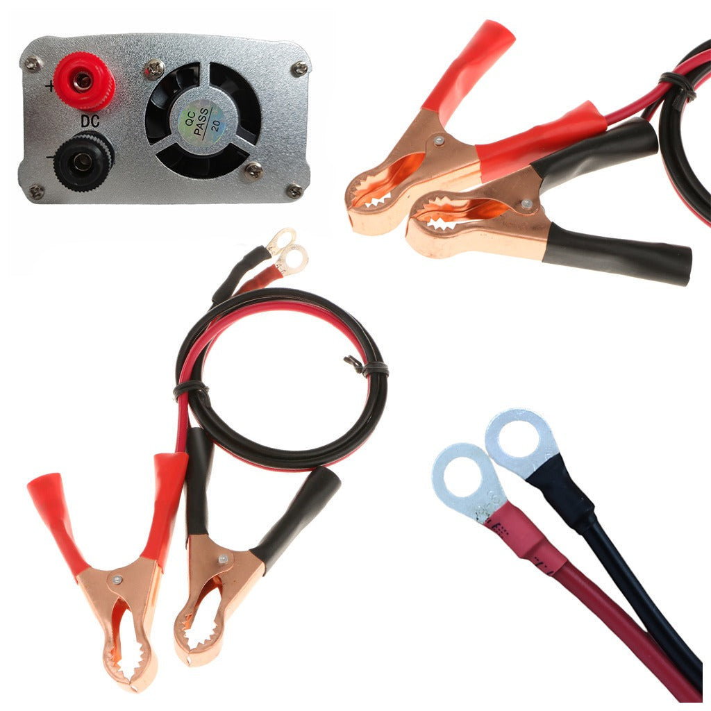 Cable adaptador pinzas cocodrilo 50A para batería inversor de corriente S0954