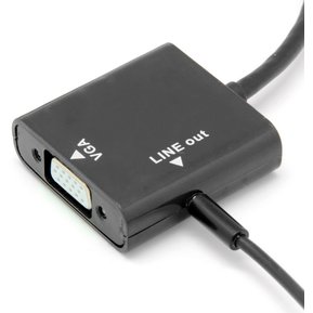 Adaptador Convertidor De Hdmi A Vga Hdmi Macho Vga + Audio - Negro S14070