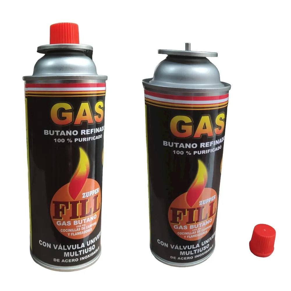 4 Gas Butano Ultra Refinado Valvula Universal Cocinillas Fill S1732