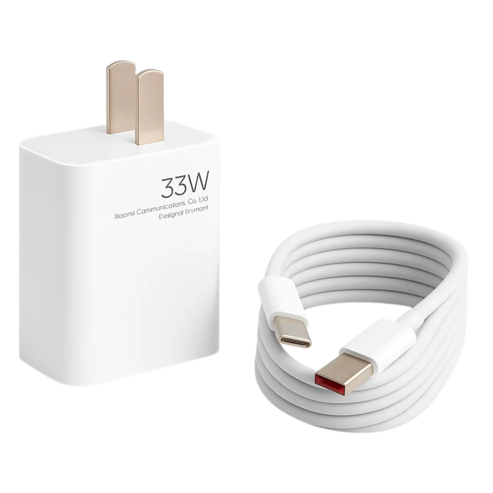 Cargador Xiaomi 33W Carga Rápida con Cable USB-A a USB-C Adaptador Original S2043