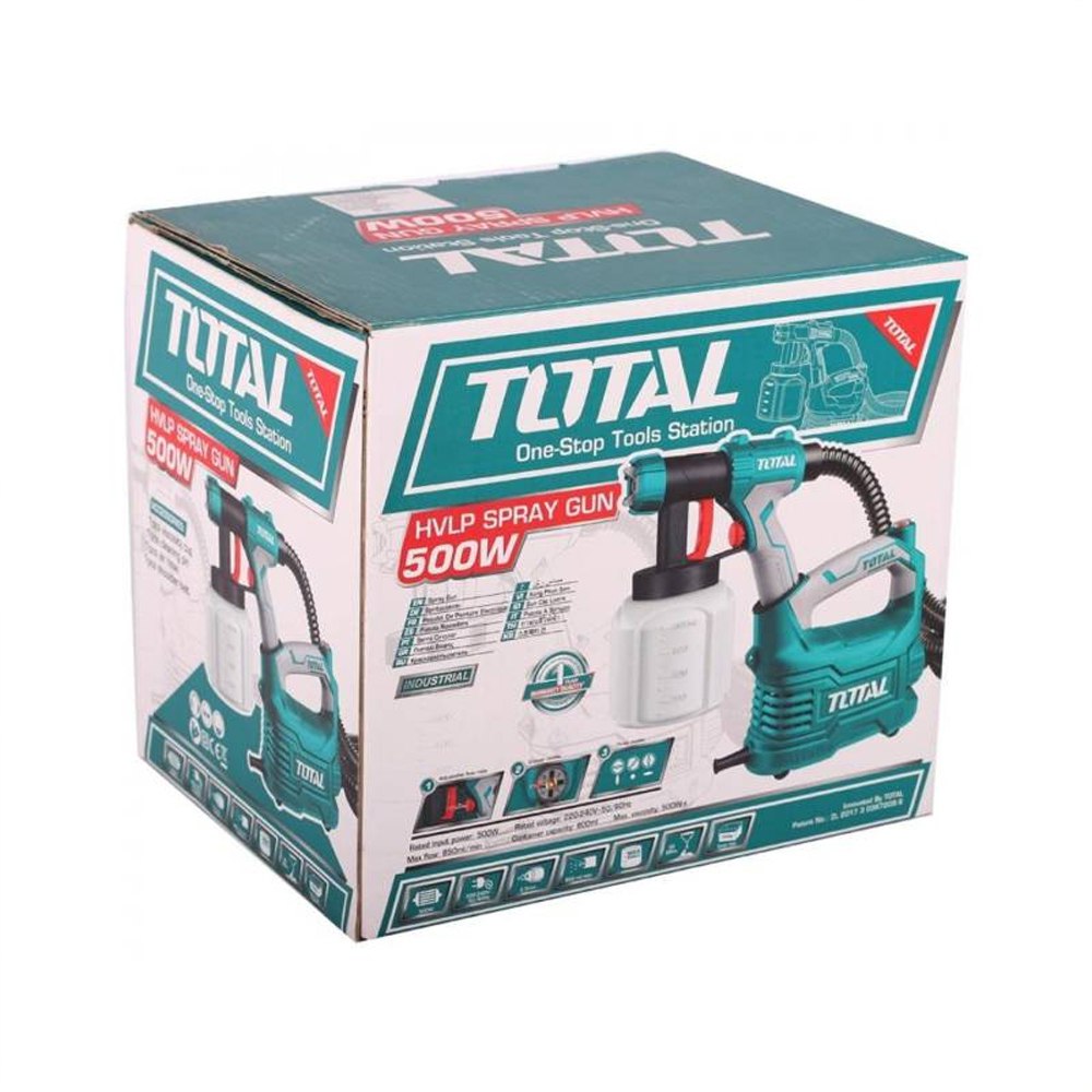 Pistola para pintar 550W con compresor TOTAL 800ml eléctrica S1592
