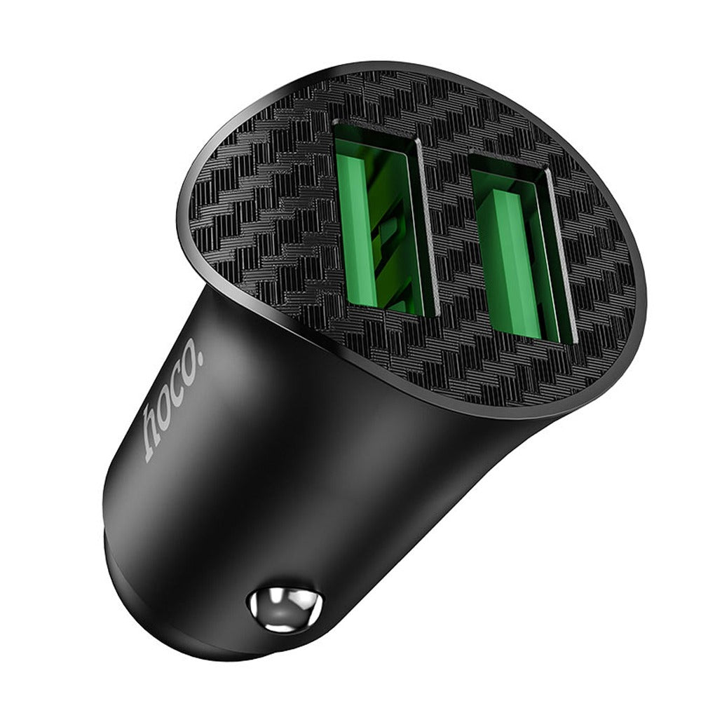 Cargador para Auto Hoco Z39 Dual USB 18W | QC 3.0 + Cable Micro USB S1108