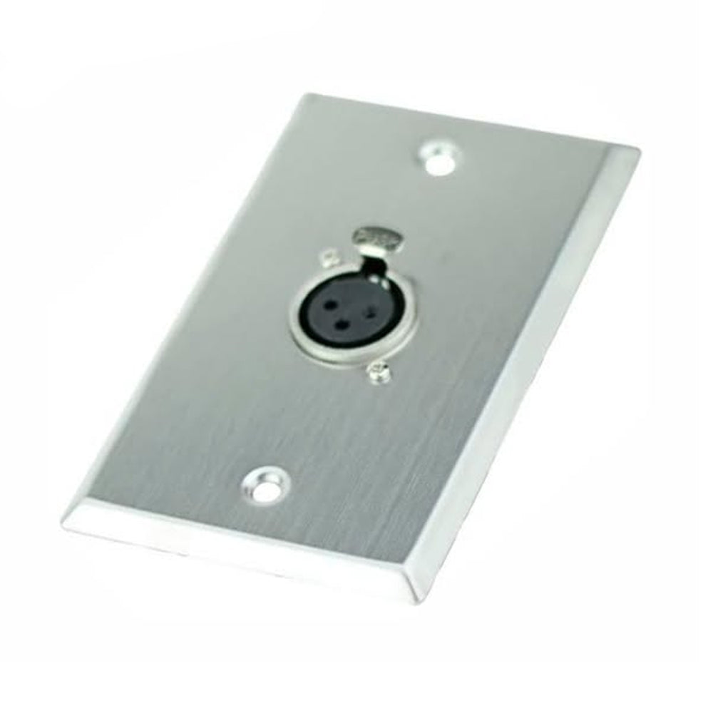 Placa de Pared con Conector XLR Hembra de 3 Pines NETCOM Faceplate para Audio S2061