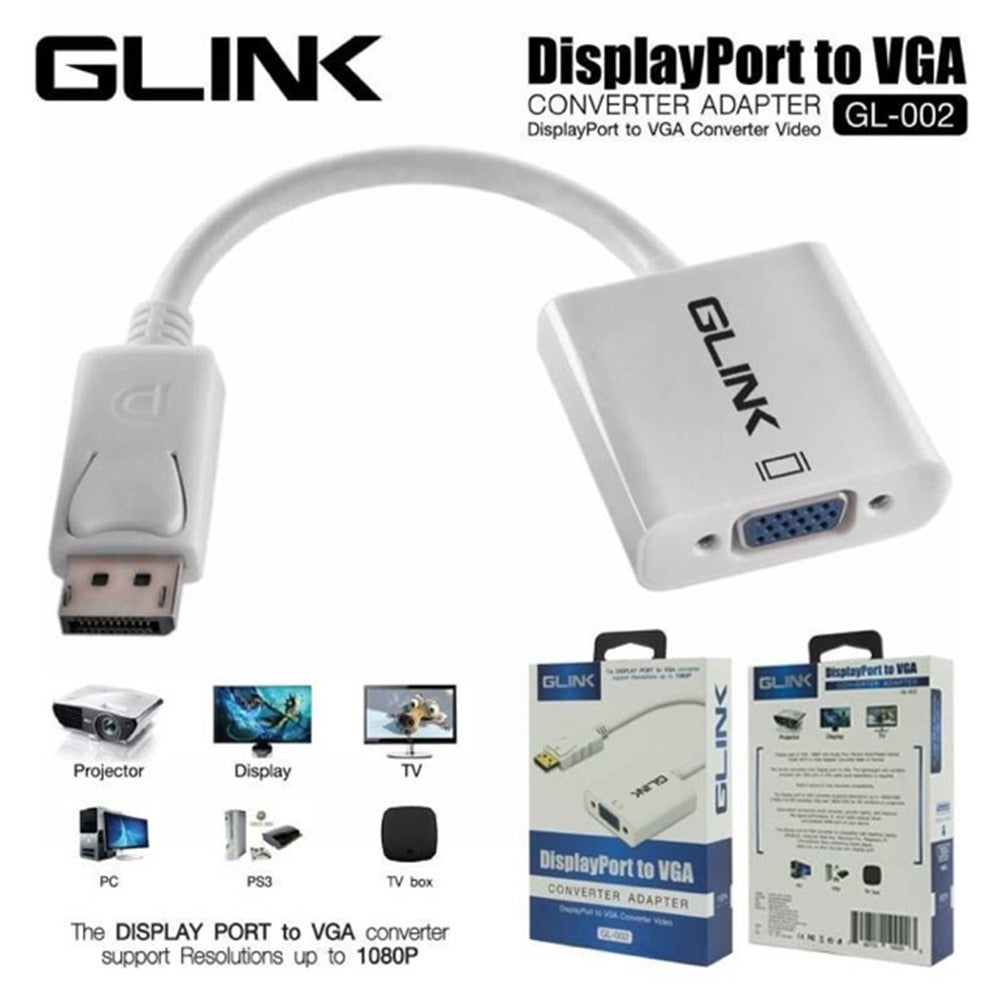 Adaptador Convertidor Display Port a VGA Dp a VGA Glink 1080 S0753