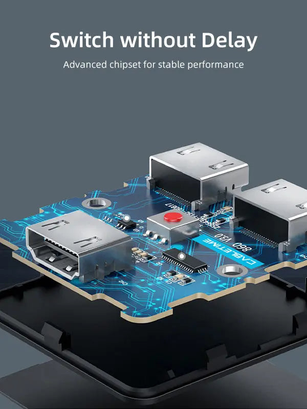 Switch Conmutador HDMI 2.0 Bidireccional 1 Entrada 2 Salidas / 2 Entradas 1 Salida 4K a 60Hz CABLETIME S2171