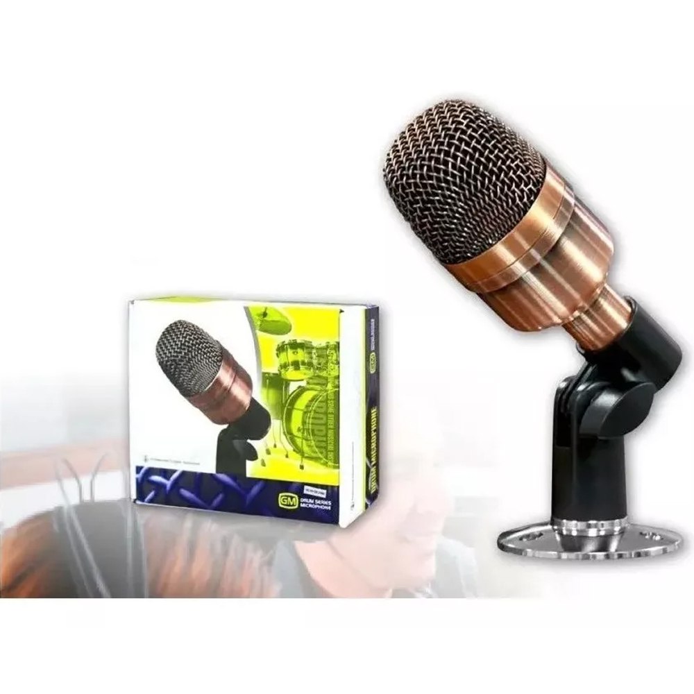 Micrófono Dinámico Profesional de percusión Bronce alámbrico Metálico S1380
