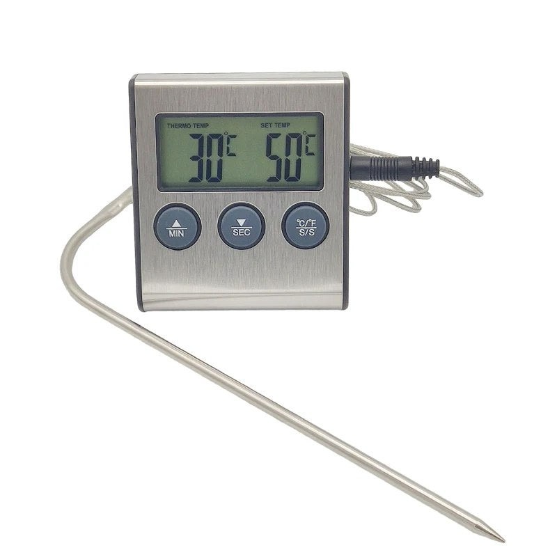Termometro Digital Cocina Liquidos Solidos Carnes Aceite Alarma Sonda S1621