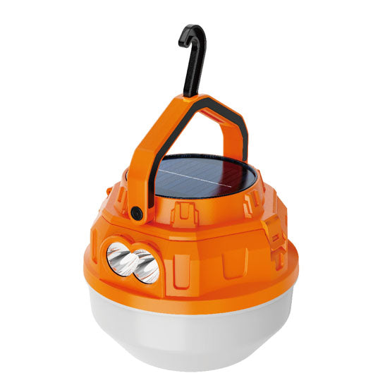 Foco Linterna LED Recargable Solar y USB 100W para Camping y Emergencias Naranja S2067