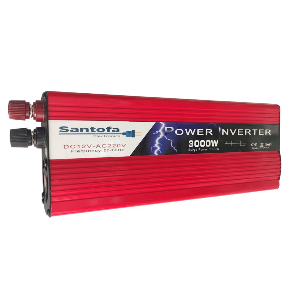 Inversor de Corriente Para Auto De 12v a 220v 2 USB 3000w cargador S1298