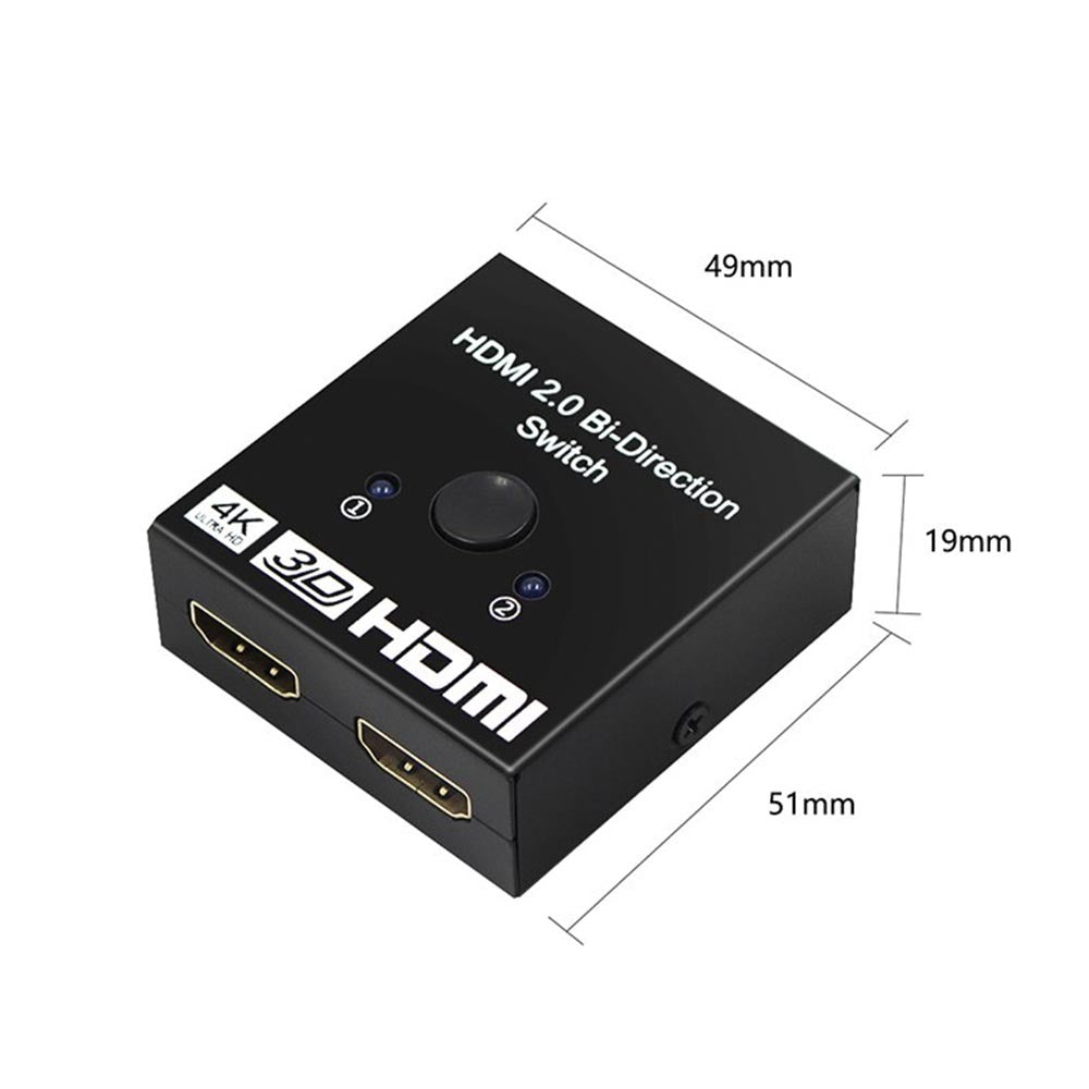 Interruptor hdmi bi direccional 2 en 1 Splitter y Switch 2 a 1 - 1 a 2 S0839
