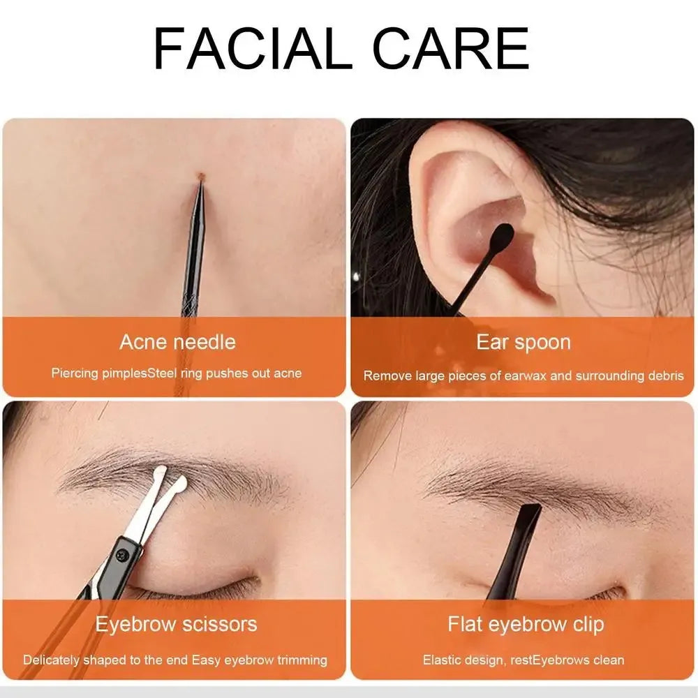 Set Manicura Pedicura Acero Inoxidable Cortauñas 16 Piezas N S1475