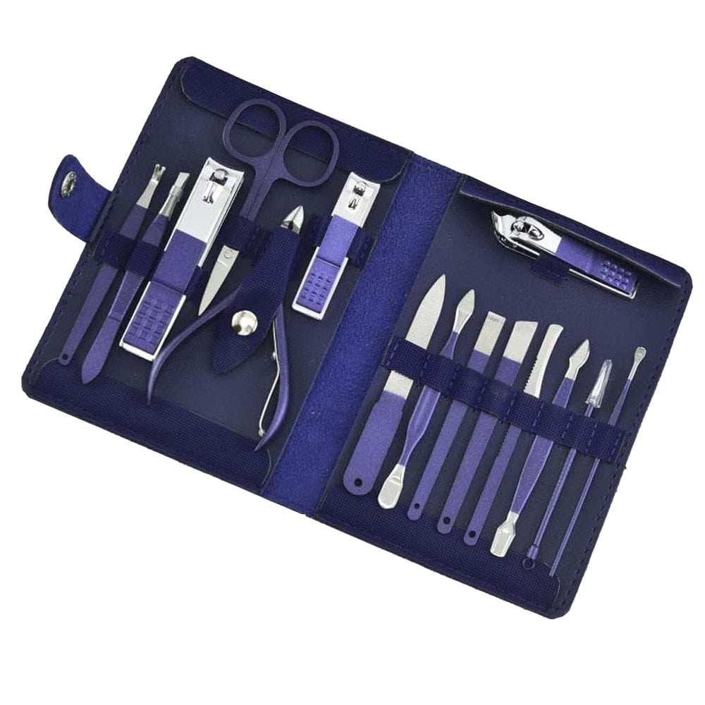 Set Manicura Pedicura Acero Inoxidable cortauñas 15 Piezas S1412
