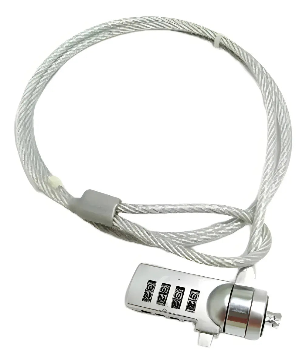 Candado de Seguridad Para Laptop Hochi Guaya Cable de Acero 1.8m Combinación 4 Dígitos Slot Kensi S2296ngton