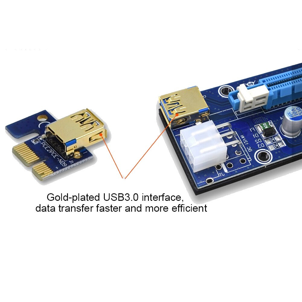 Riser Extensión Pci-e 16x 1x Para Tarjetas De Video PCE164p-N03 v 009s S1034