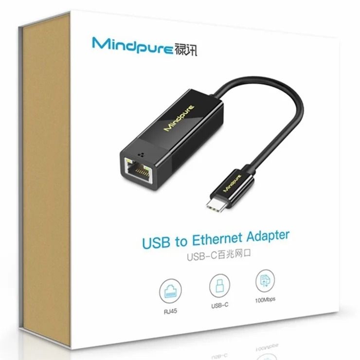 Adaptador de Red Ethernet RJ45 a USB Tipo-C 100Mbps Mindpure s2070