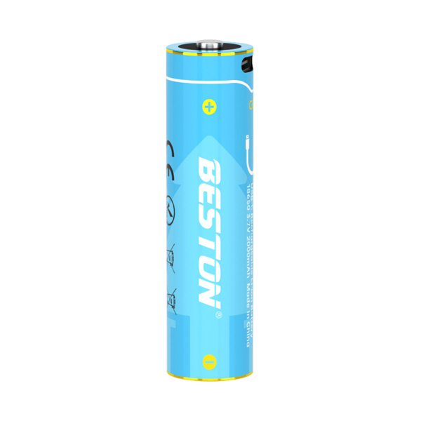 Pack 2 Pilas Recargables 18650 Litio BESTON 3.7V 2000mAh 7400mWh Carga Directa USB-C s2252