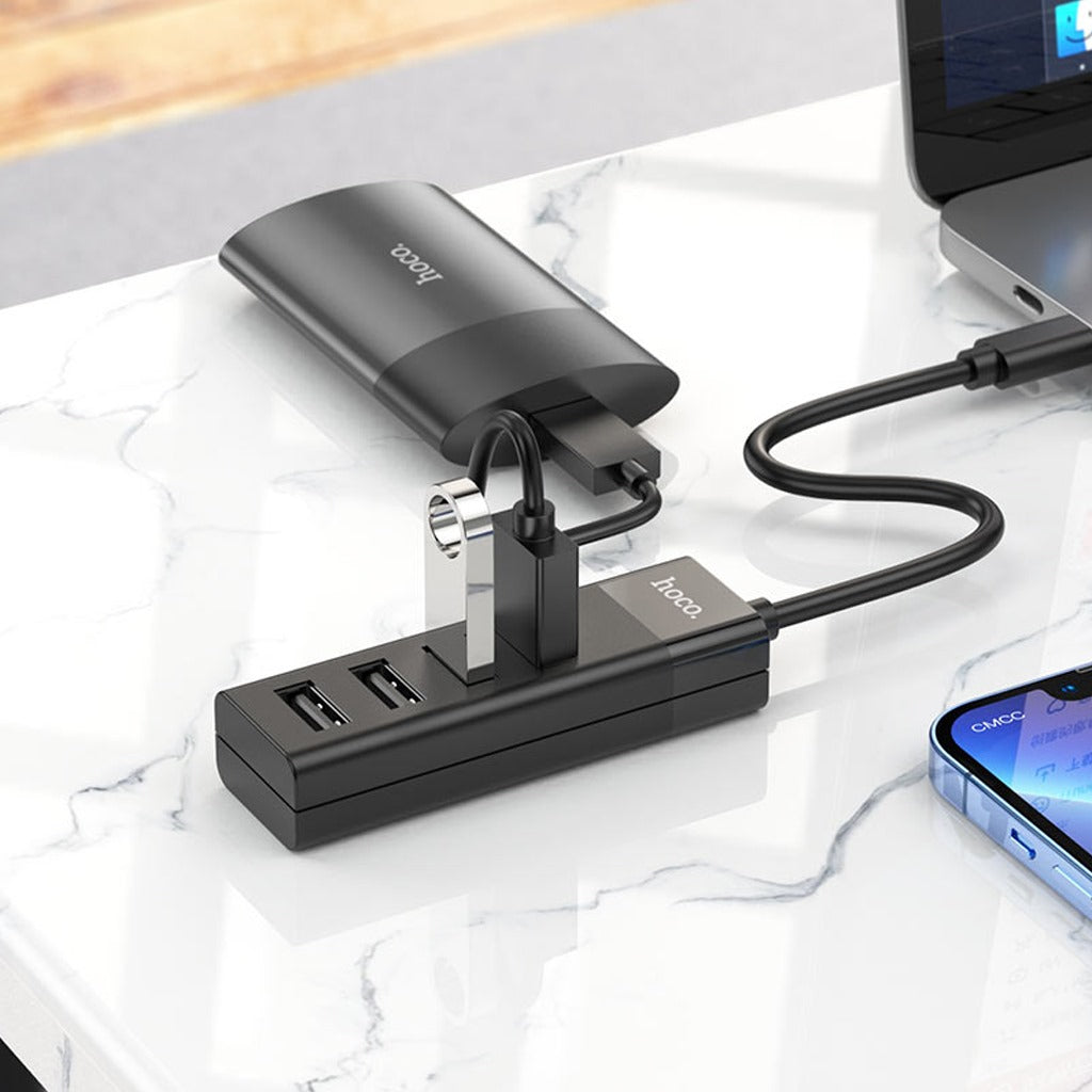 Tipo C Hub 4 Puertos 4 en 1 Usb 3.0 + 3 usb 2.0 HOCO HB25 30cm S0987