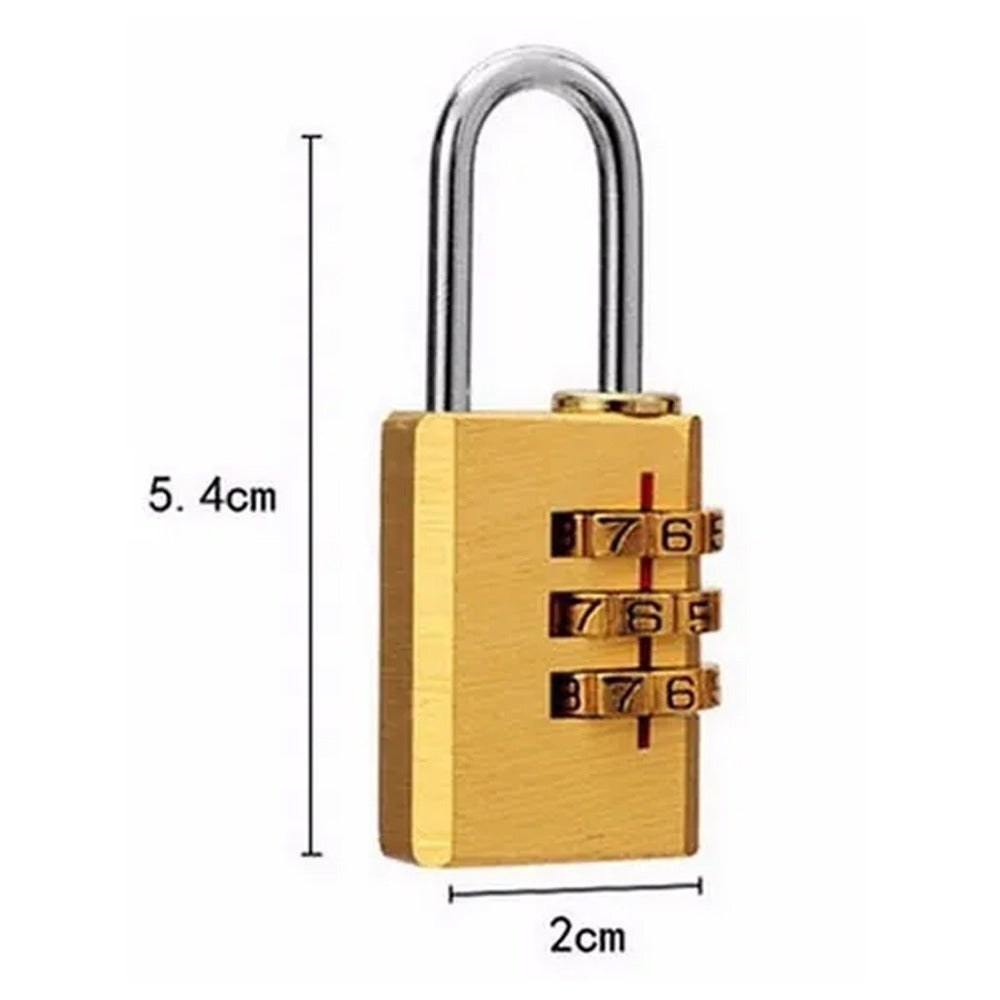 Candado Seguridad Mochilas Casillero Maleta Viaje 3 Dígitos ch05B S1115