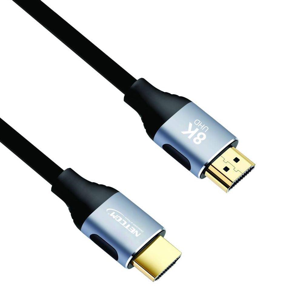 Cable Hdmi 2.1V 8k NETCOM 3D 3 Metros 4320p Premium 48Gbps HDR eARC S1264
