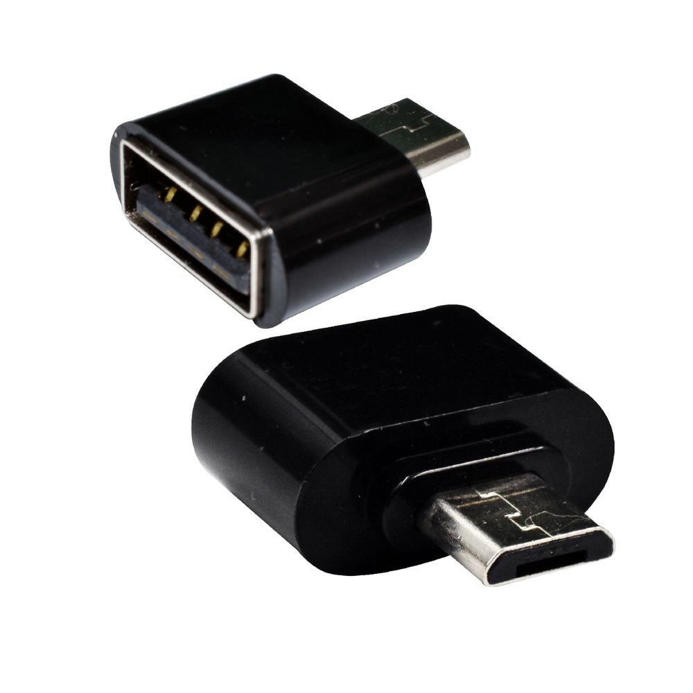 Convertidor Adaptador Otg Micro Usb Macho A Usb 2.0 Hembra - Negro S0831